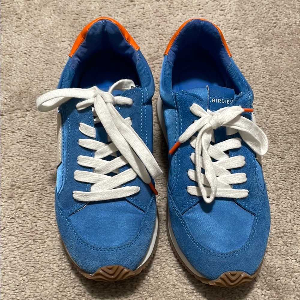 Birdies Blue and Orange Retro Sneakers